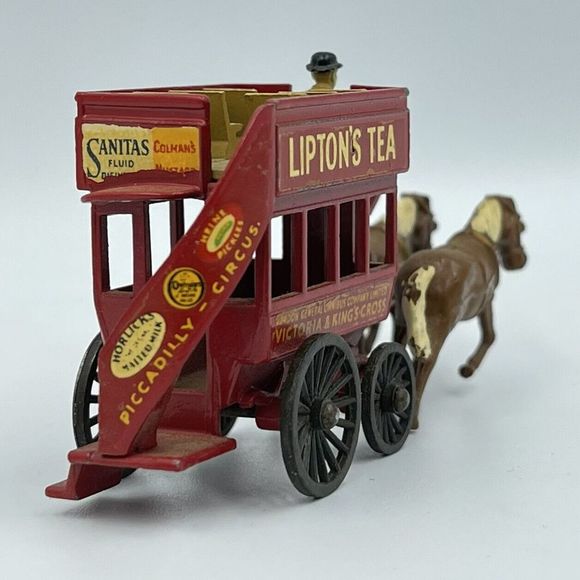 Matchbox Lesney Models of Yesteryear No. 12 Horse Bus Lipton's Tea No Box - Picture 5 of 16